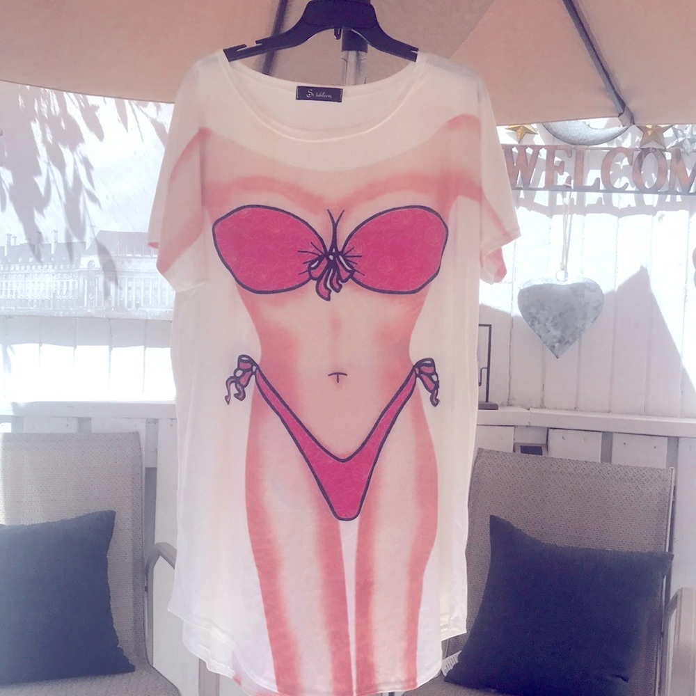 Cute swim suit cover up. Nice cotton material